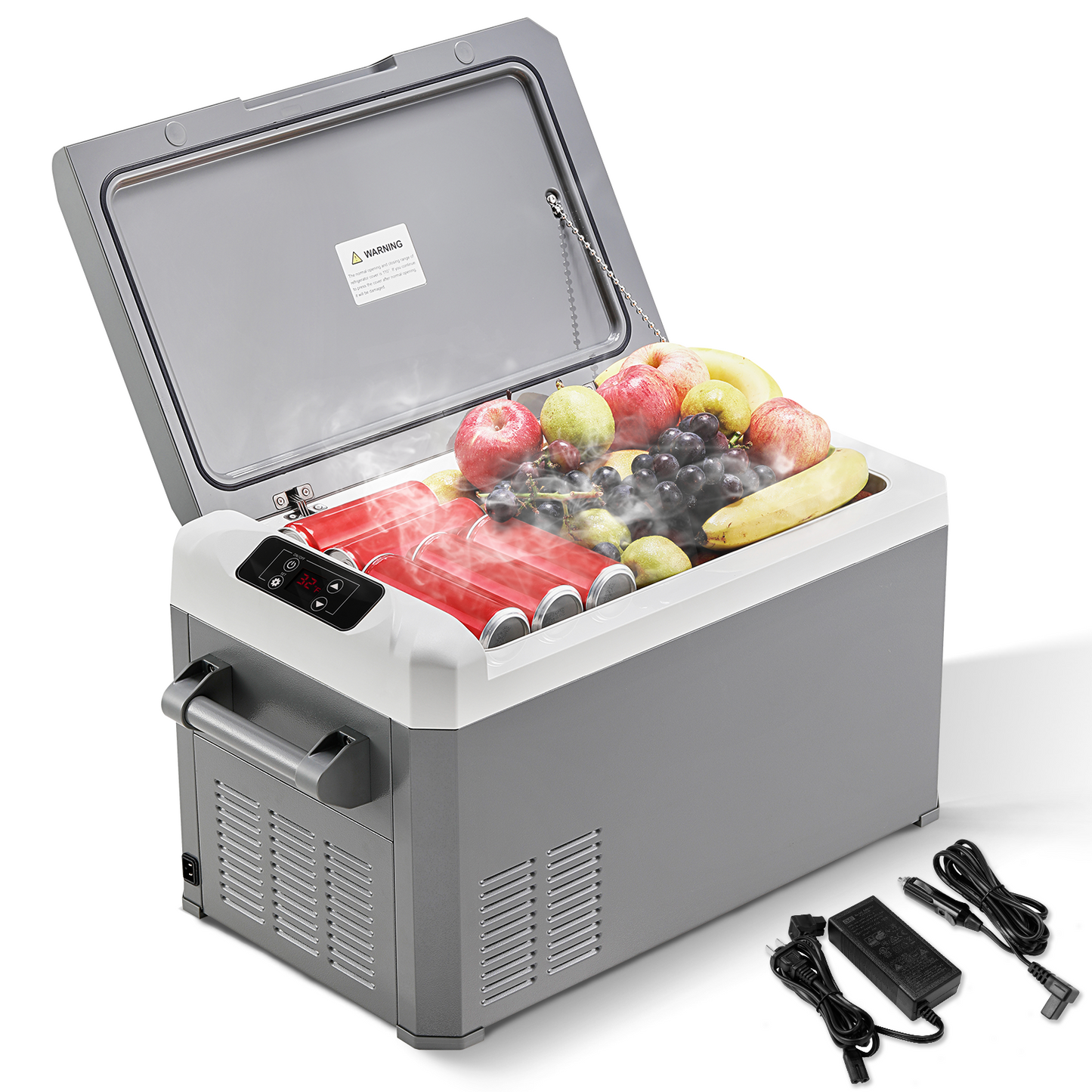 JOYFRIGO 12/24 Volt Refrigerator, 34 Quart Electric Cooler, Portable Freezer Compressor Cooler